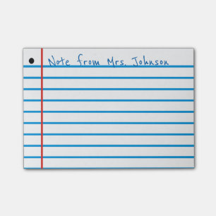 Notas Post-it® Regla de la escuela