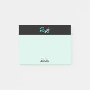 Notas Post-it® *~* Reiki azulverde y turquesa iridiscente