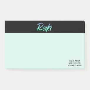 Notas Post-it® *~* Reiki iridiscente azulverde y turquesa