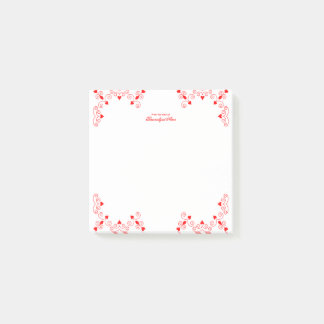 Notas Post-it® Reina de los corazones - Rojo