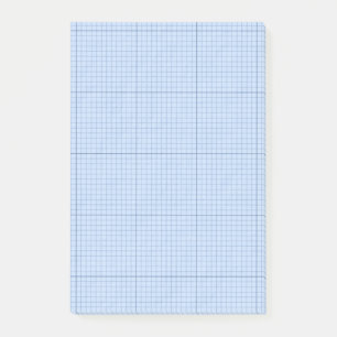 Notas Post-it® Rejilla azul con las líneas de guía