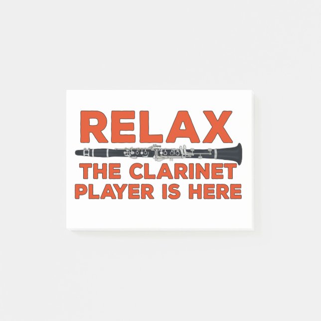 Notas Post-it® Relax The Clarinet Player is Here (Anverso)