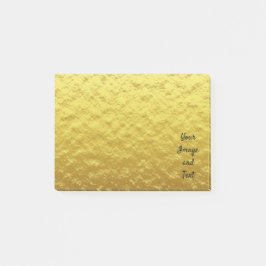 Notas Post-it® Relieve metalizado de oro de lujo personalizado