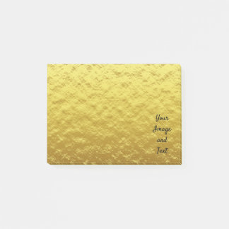 Notas Post-it® Relieve metalizado de oro de lujo personalizado