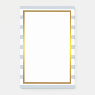 Notas Post-it® Relieve metalizado dorado Rayo gris Tiras blanco l
