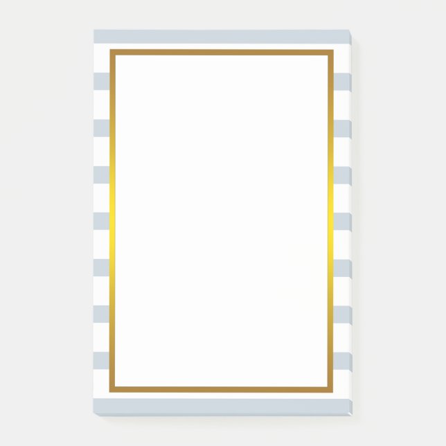 Notas Post-it® Relieve metalizado dorado Rayo gris Tiras blanco l (Anverso)