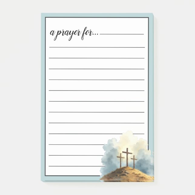 Notas Post-it® Religious Three Crosses War Room Prayer (Anverso)