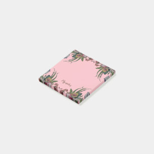 Notas Post-it® Reloj Antiguo con Flores