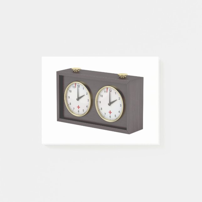 Notas Post-it® Reloj de ajedrez analógico (Anverso)