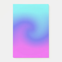 Notas Post-it® Remolino Ondulado Rosa Púrpura Azul Acuático Flujo