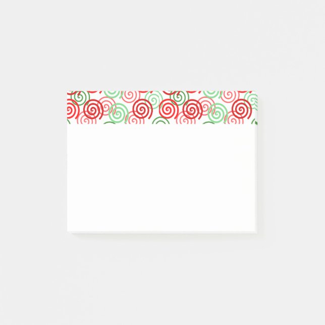 Notas Post-it® Remolinos de Navidad  (Anverso)