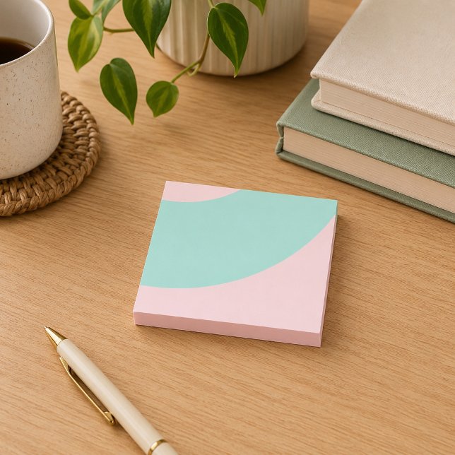 Notas Post-it® Remolinos rosas y verdes (Subido por el creador)