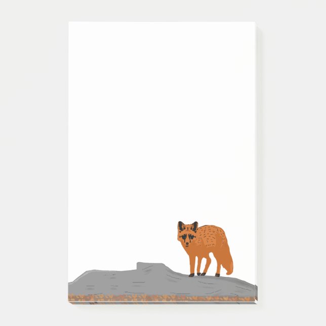 Notas Post-it® 🦊 Renard sur le Rocher (Anverso)