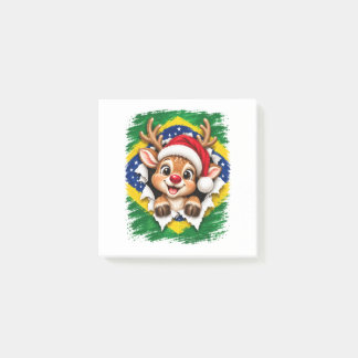 Notas Post-it® Reno de Navidad Brasileño