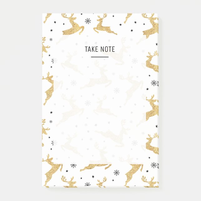 Notas Post-it® Renos de oro (Anverso)