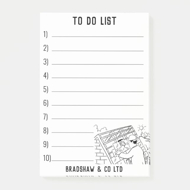 Notas Post-it® Reparación del techo a PersonaliSe (Anverso)