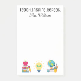 Notas Post-it® Repetición de Inspire Teach, Apreciación del profe