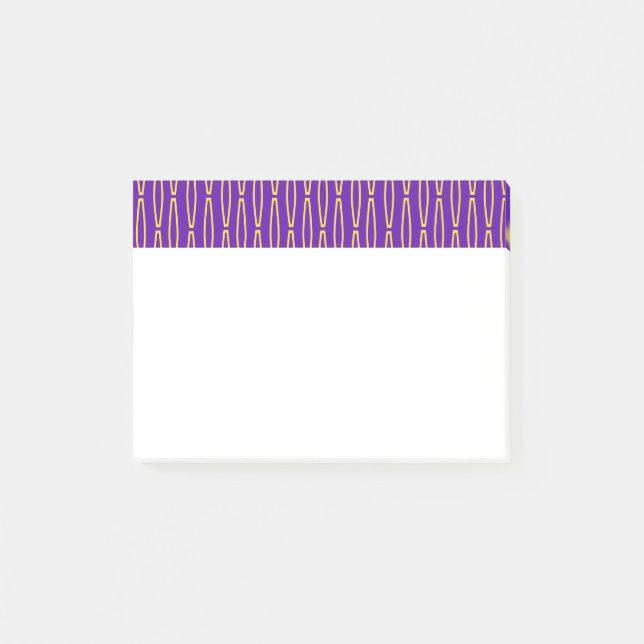 Notas Post-it® Repetición geométrica de Mardi Gras (Anverso)