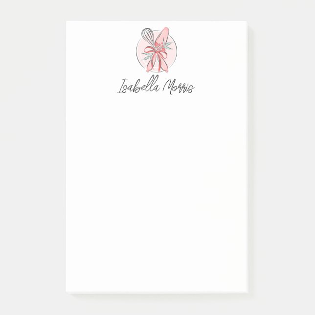 Notas Post-it® Repostería de Pastelería Bonita Personalizada  (Anverso)