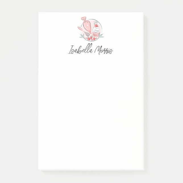 Notas Post-it® Repostería de repostería personalizada bonita  (Anverso)