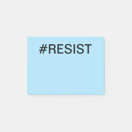 Notas Post-it® #Resist negrita texto negro sobre azul claro