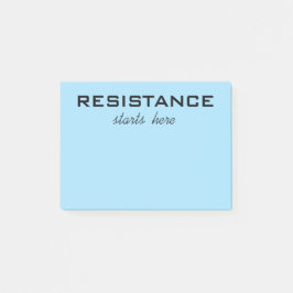 Notas Post-it® Resistencia empieza aquí texto negro sobre azul cl
