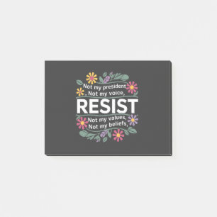 Notas Post-it® Resistir sutiles protestas fraguadas contra Trump 