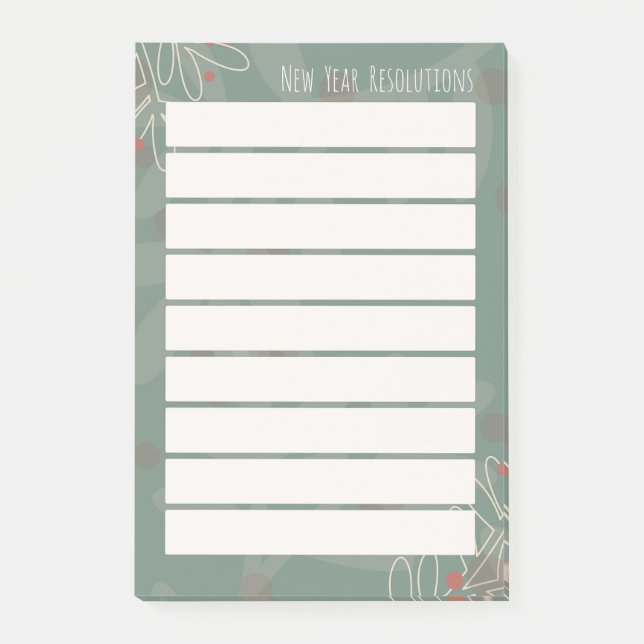 Notas Post-it® Resoluciones de Año Nuevo (Anverso)