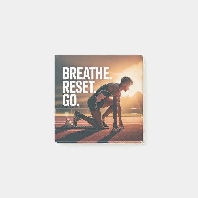 Notas Post-it® Respira. Restablece. Ve. (Anverso)