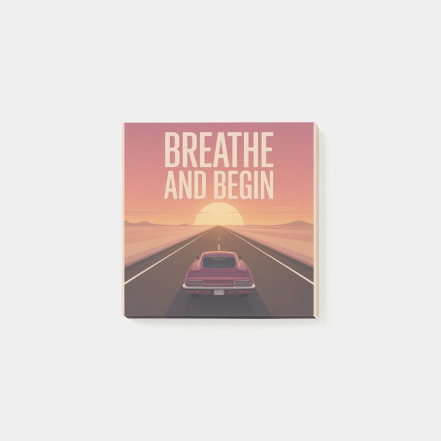 Notas Post-it® Respira Y Comienza (Anverso)