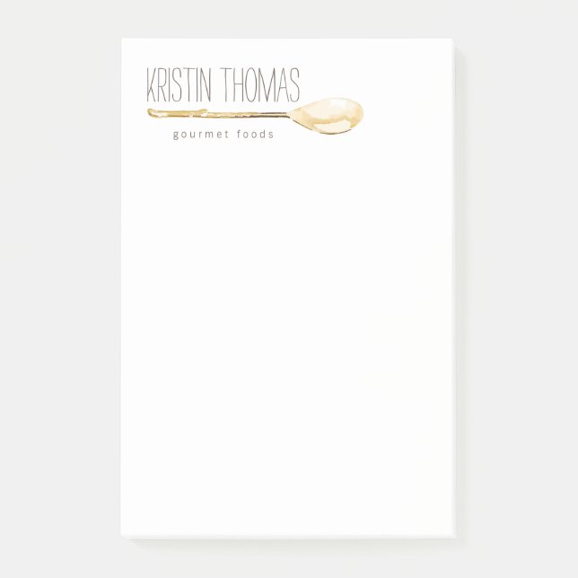 Notas Post-it® Restauración con cuchara de agua, chef (Anverso)