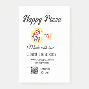 Notas Post-it® restaurante de pizza cafetería pizzería escanear c