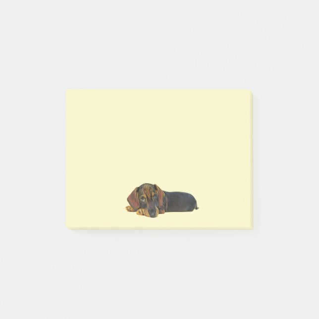 Notas Post-it® Resting Dachshund Post-It Notes (Anverso)