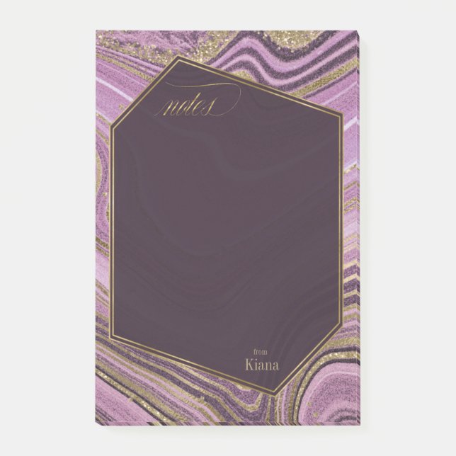 Notas Post-it® Resumen Agate Boda Mauve ID827 (Anverso)