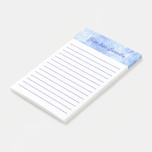 Resumen de azul y blanco personalizado Post it Not