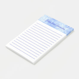 Notas Post-it® Resumen de azul y blanco personalizado Post it Not