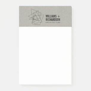 Notas Post-it® Resumen de la línea de logotipo de arquitectura ge