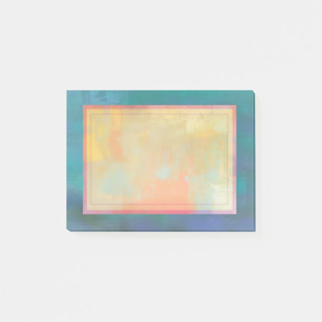 Notas Post-it® Resumen de la serenidad verde y púrpura (Anverso)