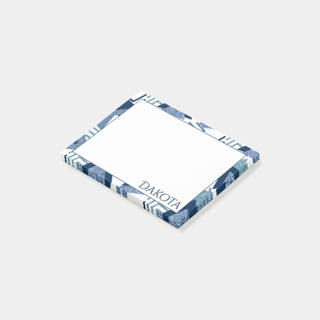 Notas Post-it® Resumen de lujo de los años 80 | Personalizado azu (En perspectiva)