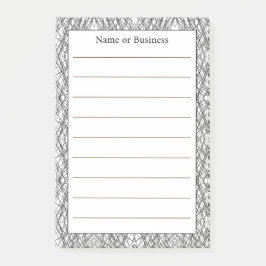 Notas Post-it® Resumen geométrico simple negro y blanco