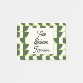 Notas Post-it® Resumen geométrico verde blanco