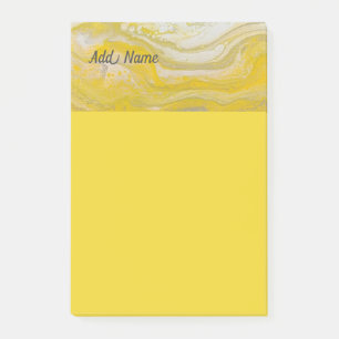 Notas Post-it® Resumen gris amarillo Publicación personalizada No