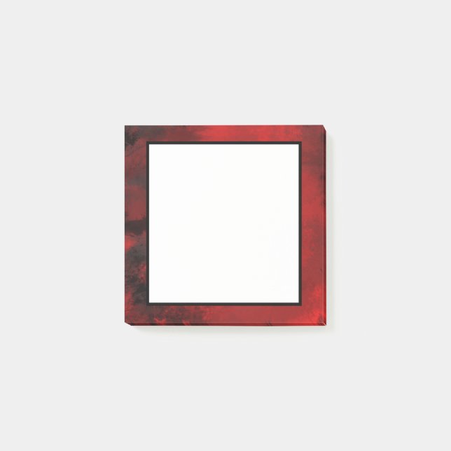 Notas Post-it® Resumen negro y rojo moderno - Misterioso oscuro (Anverso)