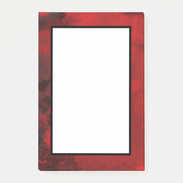 Notas Post-it® Resumen negro y rojo moderno - Misterioso oscuro (Anverso)