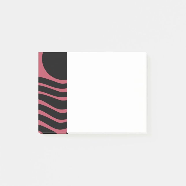 Notas Post-it® Resumen rosa profundo de Bauhaus (Anverso)