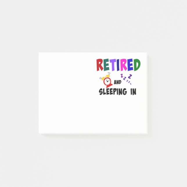 Notas Post-it® Retirada y durmiendo (Anverso)