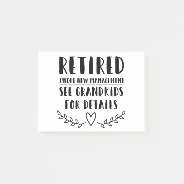 Notas Post-it® Retirado Bajo Nueva Gestión (Anverso)