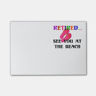 Notas Post-it® Retirado: Nos vemos en la playa, rocas rojas