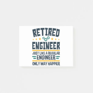 Notas Post-it® Retired Engineer Engineering Retirement Happier