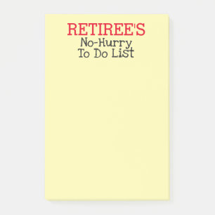 Notas Post-it® Retiree's humorous To do list Post-it Notes